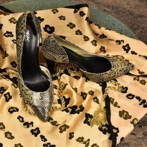 Mossimo Snake Print D'orsay Pumps